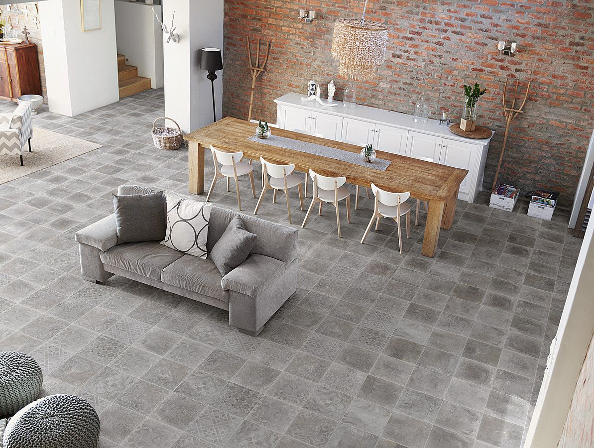 cement tile living room